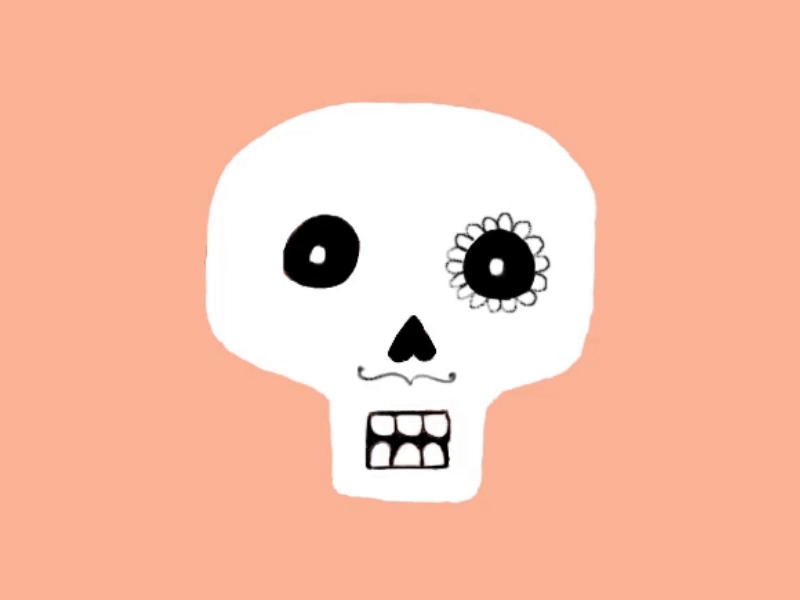 Smiley Skull frame-by-frame skull smiley