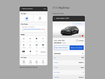 RTA MyDrive Application android app application audi car design app driver app ecommerce app icons tesla ui uidesign ux