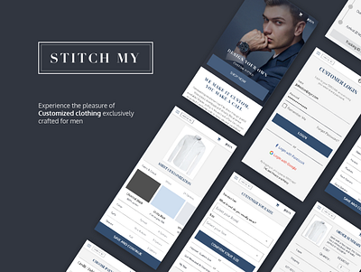 Stitch My // Website Redesign adobe adobexd clothing brand customize ecommerce mobile app mobile ui mobile website ui ux website