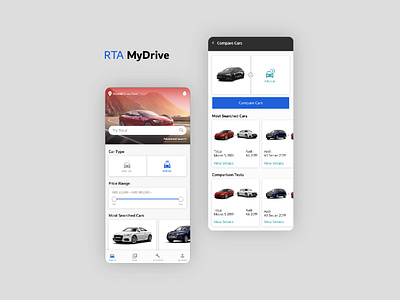 RTA MyDrive Application - UI