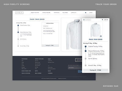 Men's Clothing Website - Track Your Order