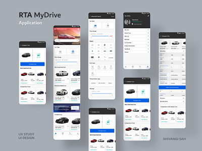 RTA MyDrive - UX Study & UI Design adobe app design application application ui dailyui design ecommerce ecommerce app mobile app mobile ui shivangi sah ui uidesign ux ux ui uxdesign uxui