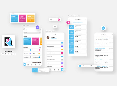Roadtrack - Safe Road Ecosystem | UX/UI adobe application design graphic graphics illustration logodesign mobile ui ui uidesign ux ux design uxdesign uxui vector