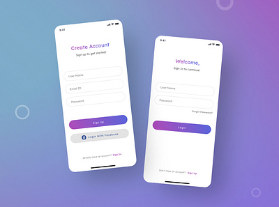 Sign Up - Daily UI design login login page login screen mobile app mobile ui sign in screen sign in ui sign up sign up mobile sign up page signin ui uidesign ux design uxui