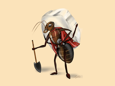 Ant at work ant character character design design digital graphics hardwork illustration sketch work