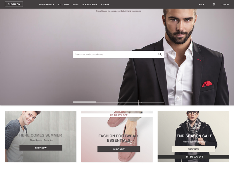 Clothing - Web UI by Shivangi Sah on Dribbble