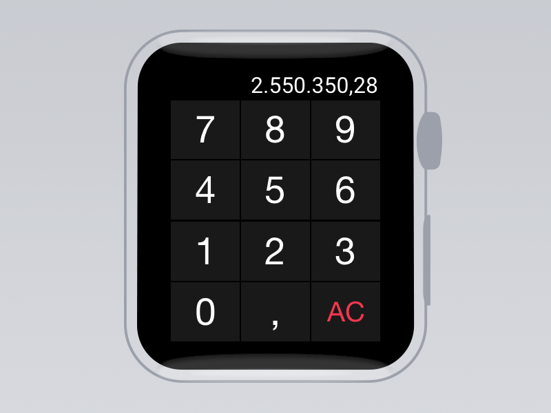 Daily UI #004 -- Calculator applewatch calculator dailyui ui