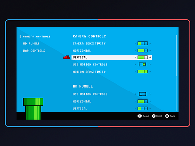 Daily UI #007 -- Settings daulyui interface mariobros settings switch