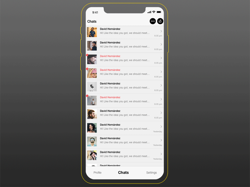 Daily UI #013 -- Direct Messaging chat dailyui gif message messaging
