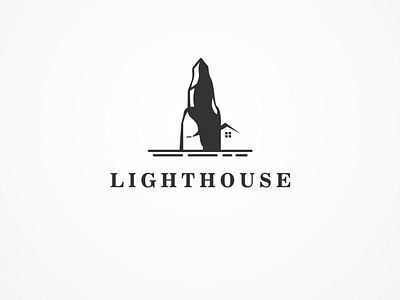 Graphic1 consulting design lighthouse logo simple vector