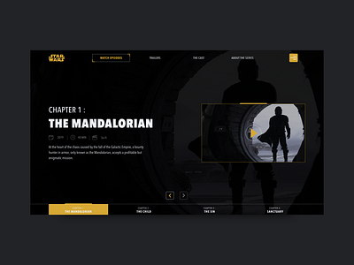 UI concept, Star Wars : The Mandalorian