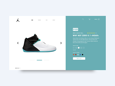 Air Jordan : Why not zer0.1 webdesign air jordan nike product page shoes sketch sneakers sports ui ui design ux ux design webdesign website