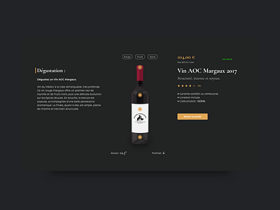 Product page : Chamvermeil wine drink food french product page sketch ui ui design ux ux design webdesign website wine wine bottle