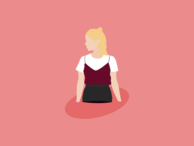 Bun Girl blond colors girl illustration illustrator outfit