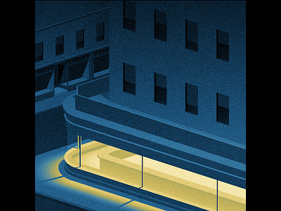 Big City Lights - series, nr 17 american city classic diner edward hopper illustration night nighthawks nightlife vector