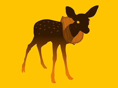 Oh Deer bambi deer game hunt hunted hunter huntingseason illustration target trophy vector