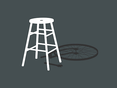 Making Art Useful Again bicyclewheel bike dada duchamp graphic illustration print readymade stool vector wheel