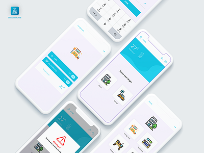 Smart home Application app application home mobile mockup phone smart ui ux uxui