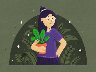 Girl with plants - DTIYS rebound