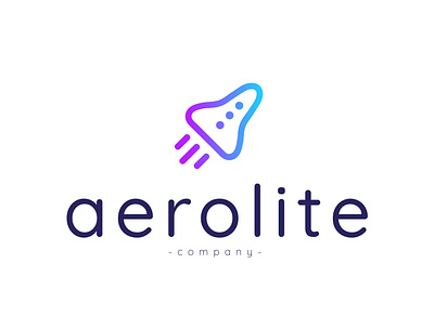 Daily Logo Challenge : Day 1 - Aerolite aerolite branding creative dailylogochallenge dailylogochallengeday1 design flat logodesignchallenge logotype rocketship spaceship