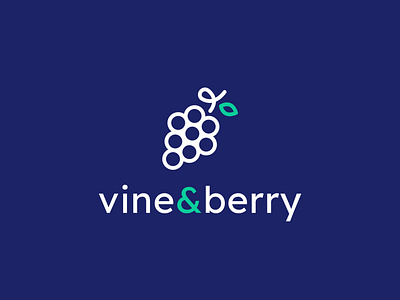 Daily Logo Challenge : Day 17 - Vine & Berry brand identity branding creative daily dailylogochallenge dailylogochallenge17 design geometric logos logodesignchallenge logotype logotypes vine visual identity