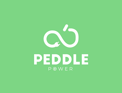 Daily Logo Challenge : Day 24 - Peddle Power bicycle logo brand identity branding creative daily dailylogochallenge design logodesign logodesignchallenge logotype power visual identity