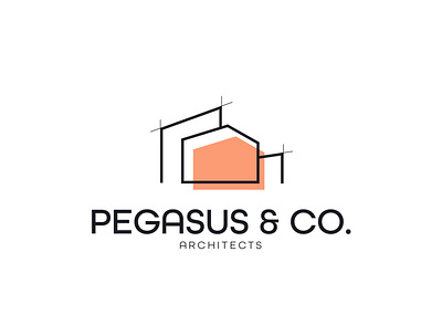 Daily Logo Challenge : Day 43 - Pegasus architects brand identity branding construction company creative daily dailylogochallenge design logodesign logodesignchallenge logotype pegasus visual identity