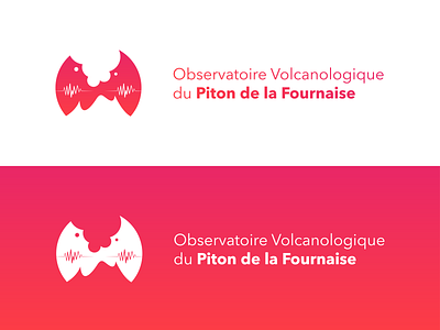 Logotype Observatoire Volcanologique du Piton de la Fournaise branding creative design illustration logo logotype national observatory volcano