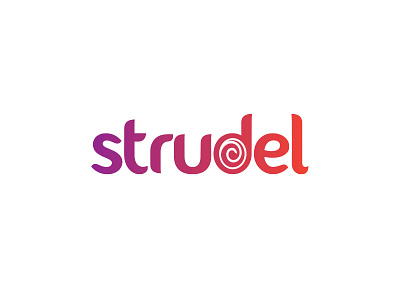 Strudel logo concept ping red strudel sweet