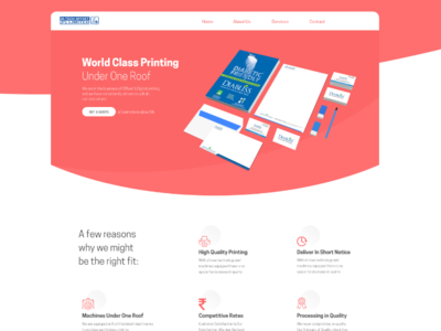 Printing Website UI branding ui web