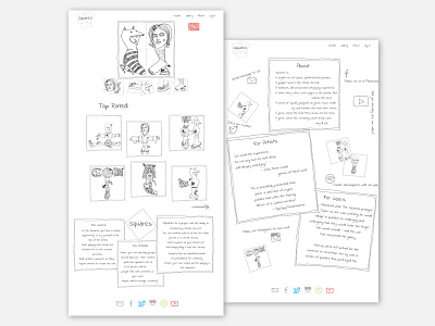 Webpage design for art project Squares design ui ux webpage design