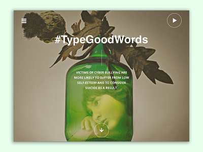 #TypeGoodWords children cyberbullying web design website