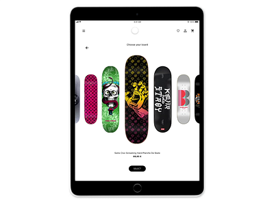 Skateboarding configurator createwithadobexd interface skate skateboard skater ui ux