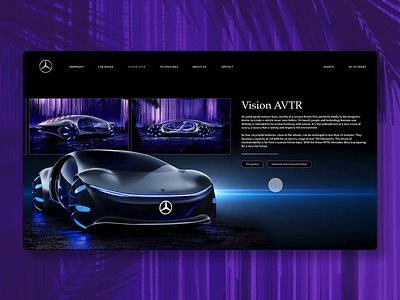 VISION AVTR – inspired by AVATAR. adobexd avatar car concept car createwithadobexd interface mercedes mercedes benz ui ux web interface