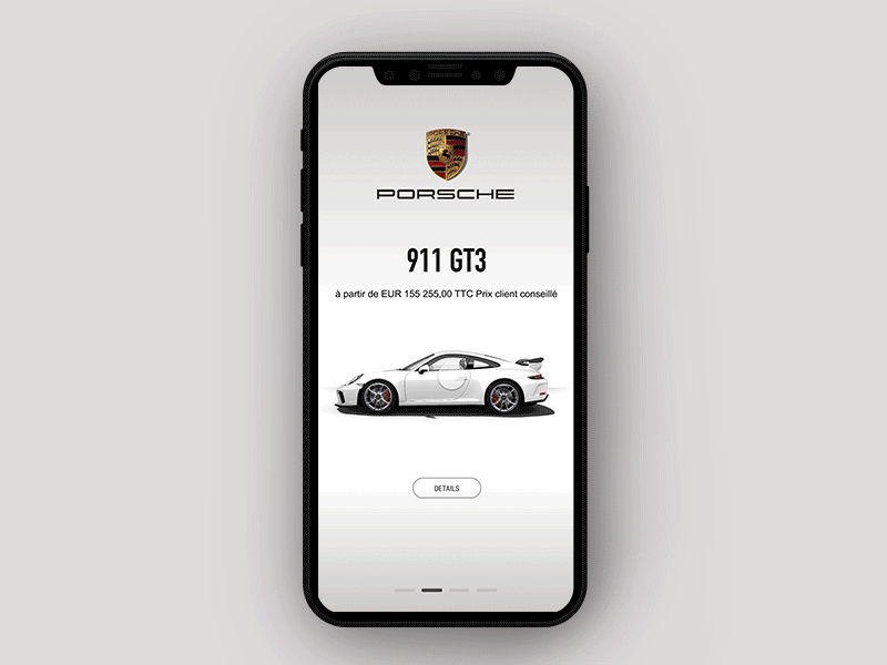 Porsche - Concept App animation app animation app concept cars interface invision studio invisionapp invisionstudio iphonex porsche ui user inteface user interaction ux