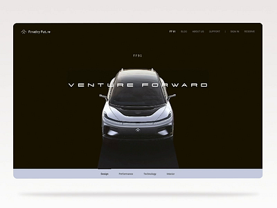 Faraday Future FF 91 car app cars interface invision studio invisionapp invisionstudio ui ux web interface