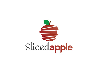 Sliced Apple logo design apple design diet fresh fruit healthy logo sliced