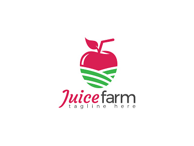 Juice Farm logo design delicious drink farm food healthy juice nature organic