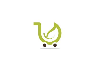 Eco Shop Logo Design eco fresh green health leaf market shop