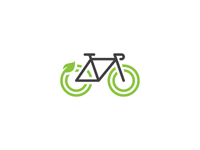 Eco Bike Logo bike design environment green healthy logo ride