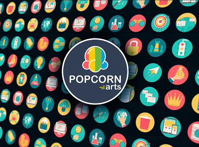 Popcornarts design icon icons set illustration logo vector