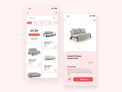 Mobile app - Furniture Shop