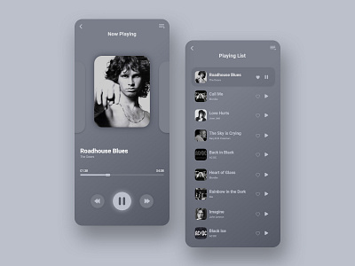 Music App UI app design clean dark ui music app simple ui design