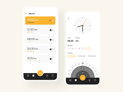 Inspirational Alarm App UI alarm ui app app ui clean ui clock app clock ui mobile app ui