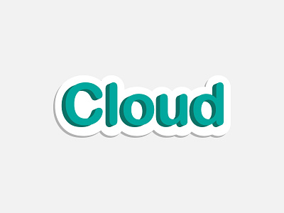 Cloud clean simple text design