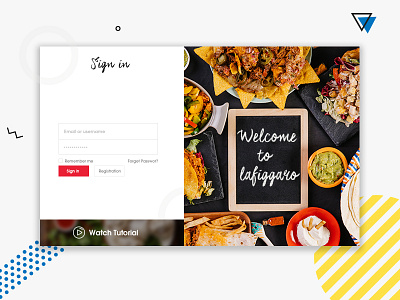 Food Web Concept ( Sign in) concept moder ui ux web design