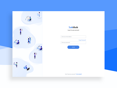 SaleMove login card colors illustration interaction login marketing sidebar ui ux