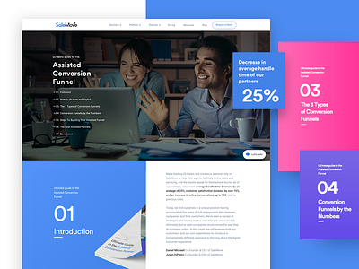 Web experience for the Assisted Conversion Funnel conversion cx ebook funnel landing salemove ui ux web website