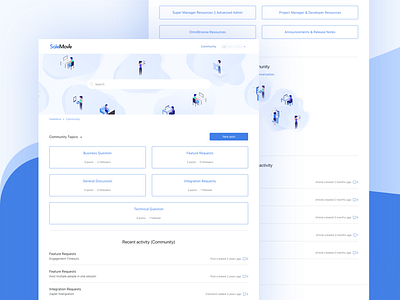 Support page clean customer experience help illustration insight minimal salemove support ui ux web