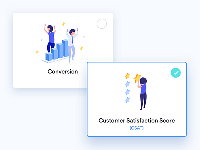 Illustrations for Salemove pricing page cards conversion csat customer experience illustrations quote salemove ui ux